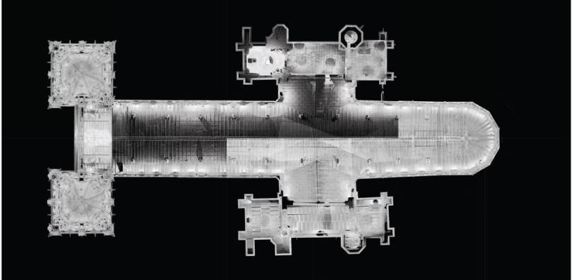 Plan toitures ortho-image - Cathédrale de Clermont-Ferrand